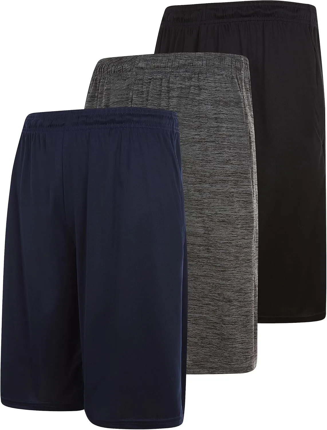 3 Pack Men's Athletic Shorts with Pockets  9-Inch Gym Workout Shorts for Men Basketball Soccer Sports Training Up to 3X