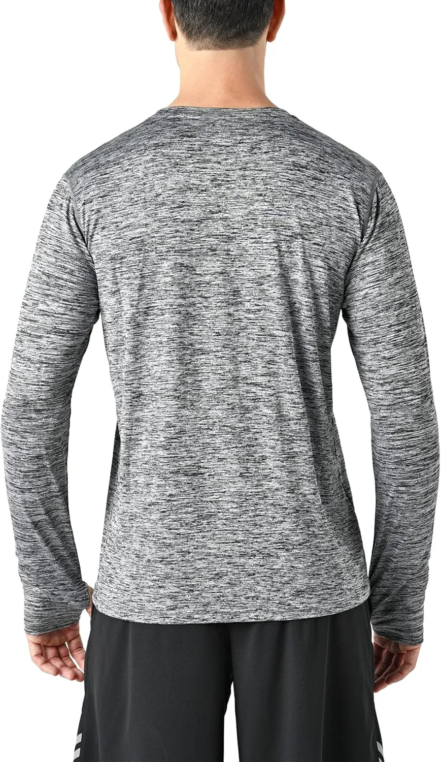 3 Pack: Men's Long Sleeve T Shirts, Dry Fit UV Sun Protection Hiking Athletic Active Tops with Thumb Holes