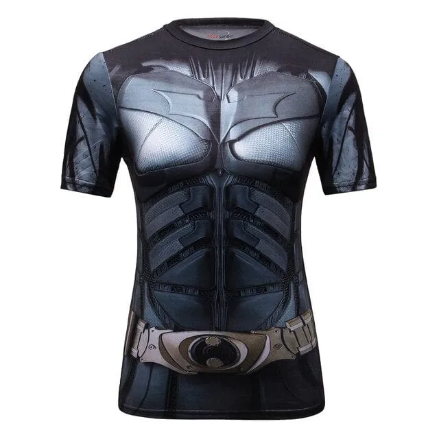 3D Print Superhero Compression T-Shirt  20 Plus Variations