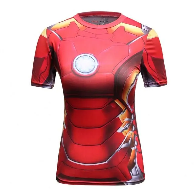 3D Print Superhero Compression T-Shirt  20 Plus Variations