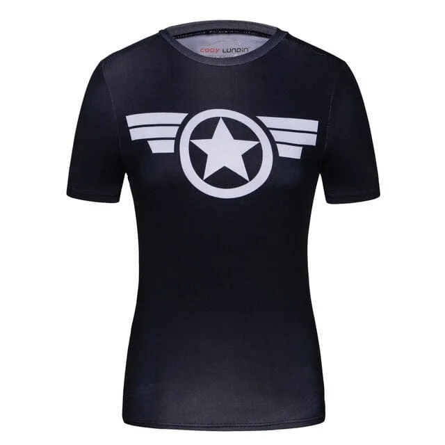 3D Print Superhero Compression T-Shirt  20 Plus Variations