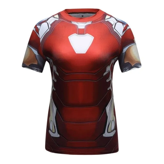 3D Print Superhero Compression T-Shirt  20 Plus Variations