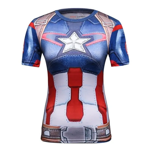 3D Print Superhero Compression T-Shirt  20 Plus Variations