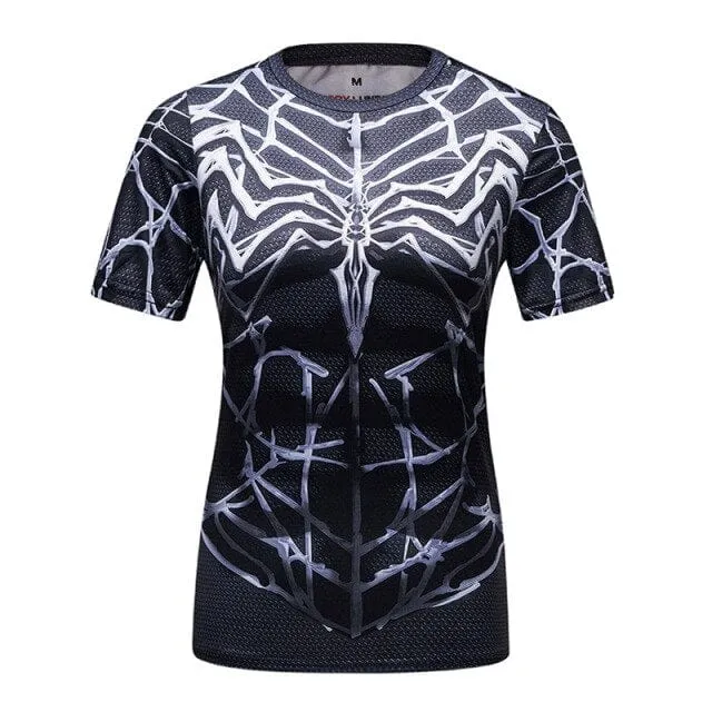 3D Print Superhero Compression T-Shirt  20 Plus Variations