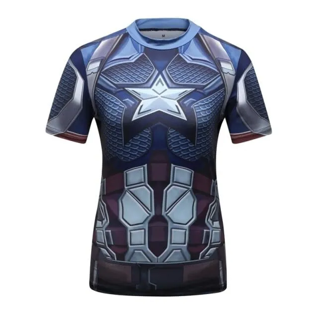 3D Print Superhero Compression T-Shirt  20 Plus Variations