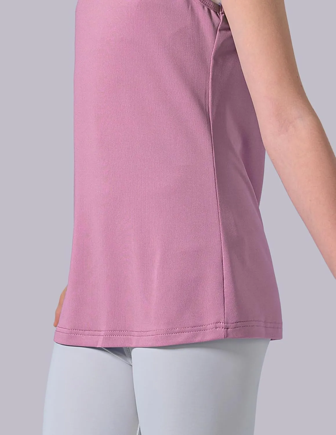 4 Pack Youth Girls Athletic Tank Tops Dry Fit Active Performance Tech Sleeveless Shirts