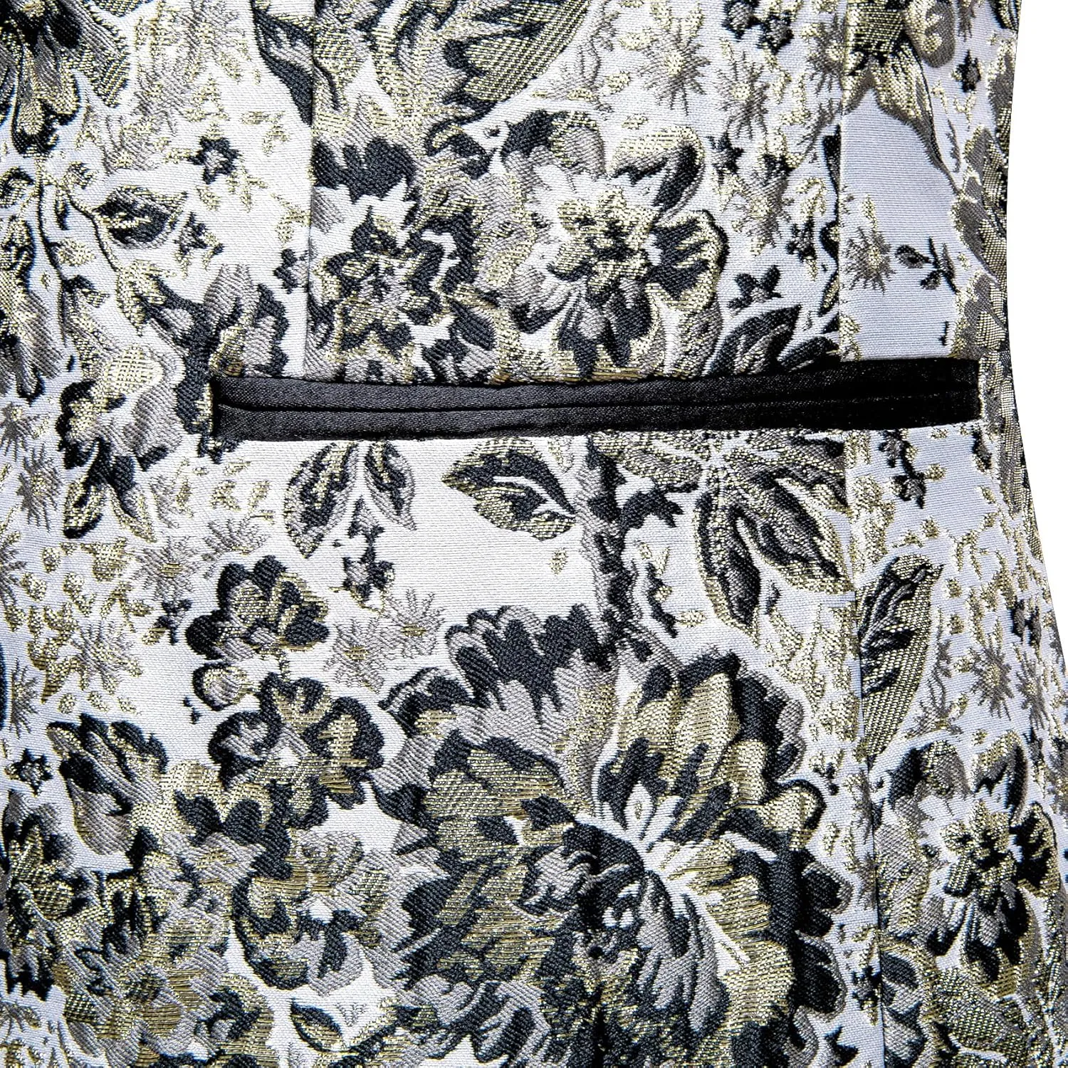 Barry.Wang Blazer for Men Paisley Sport Coat Lightweight Suit Jacket Regular Tuxedo Flower Mardi Gras Carnival Gift