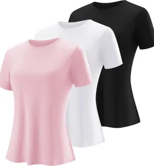 Blingfit Workout Tops for Women Short Sleeve Yoga Shirts Sports Gym Tshirts Quick Drying Running Top UPF 80  Sun Protection