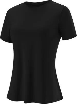Blingfit Workout Tops for Women Short Sleeve Yoga Shirts Sports Gym Tshirts Quick Drying Running Top UPF 80  Sun Protection