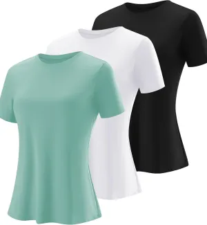Blingfit Workout Tops for Women Short Sleeve Yoga Shirts Sports Gym Tshirts Quick Drying Running Top UPF 80  Sun Protection
