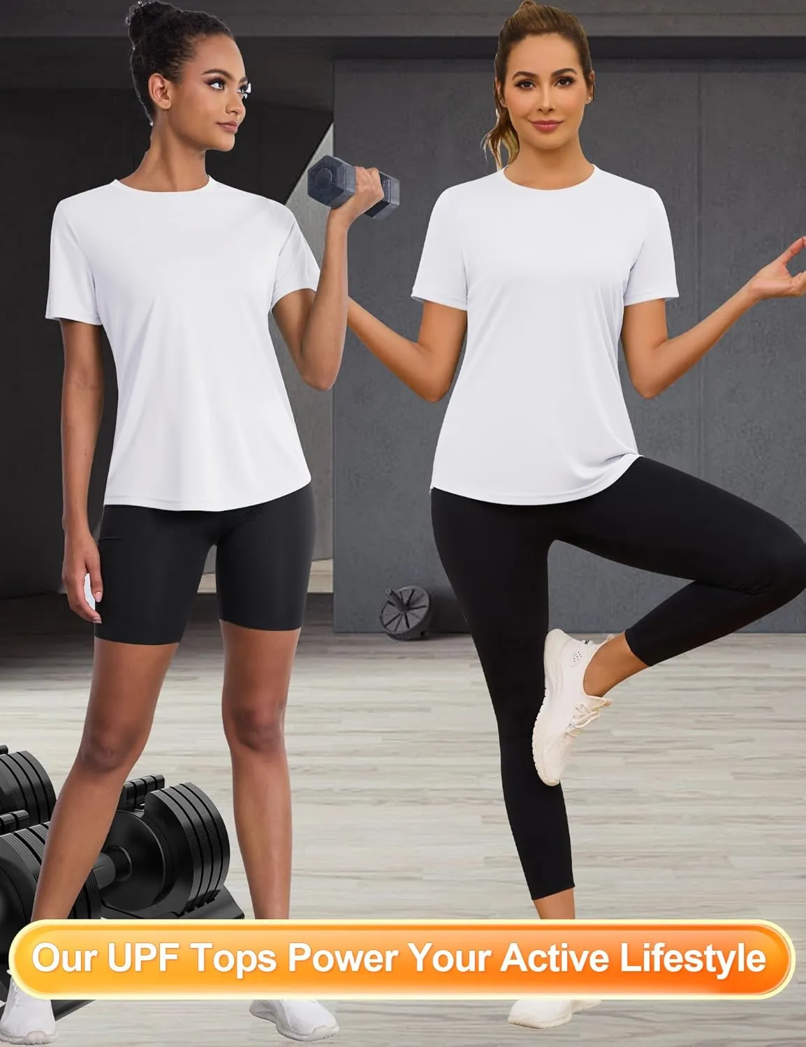 Blingfit Workout Tops for Women Short Sleeve Yoga Shirts Sports Gym Tshirts Quick Drying Running Top UPF 80  Sun Protection