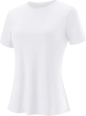 Blingfit Workout Tops for Women Short Sleeve Yoga Shirts Sports Gym Tshirts Quick Drying Running Top UPF 80  Sun Protection