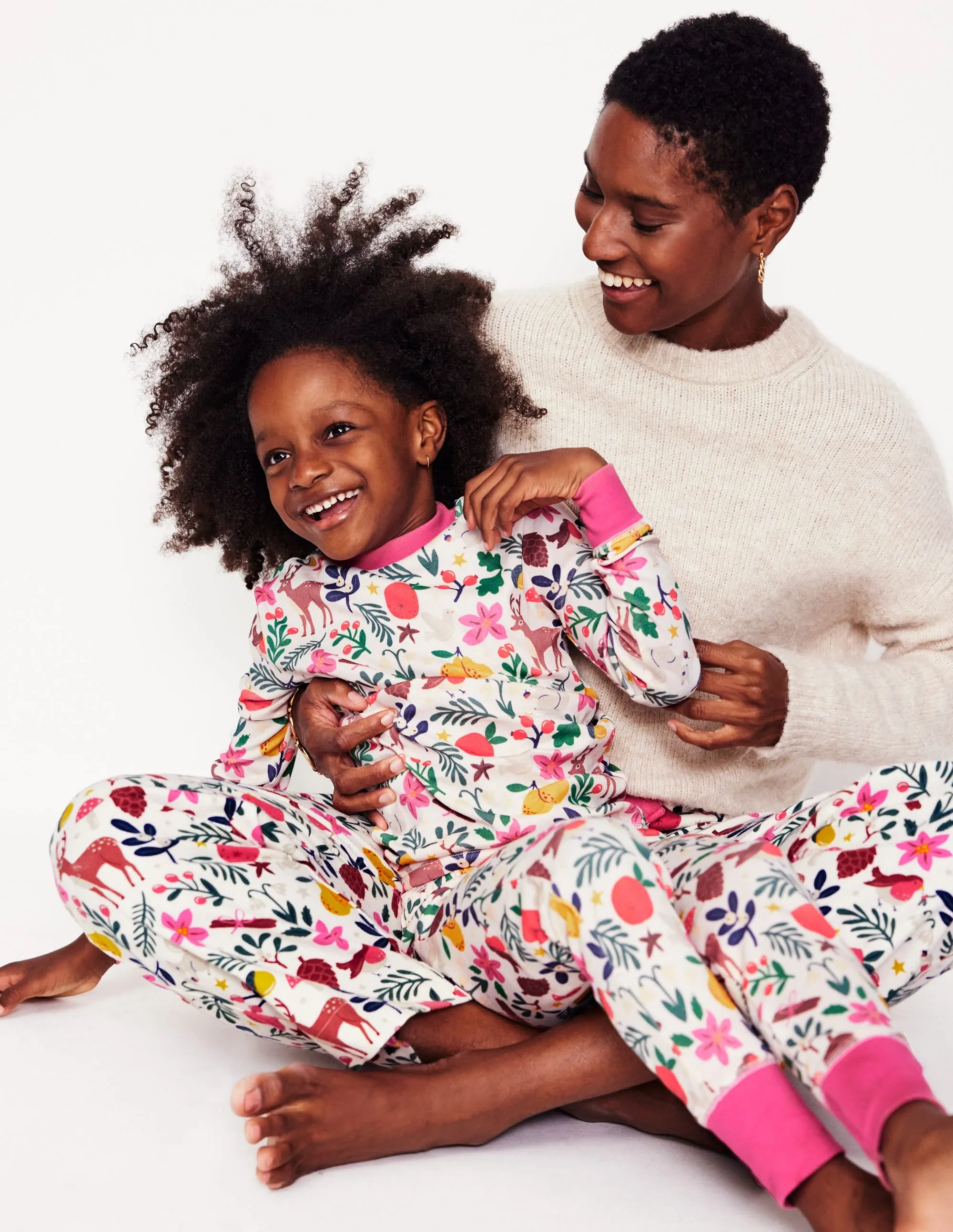 Brushed Cotton Pyjama Trouser-Woodland, Multi