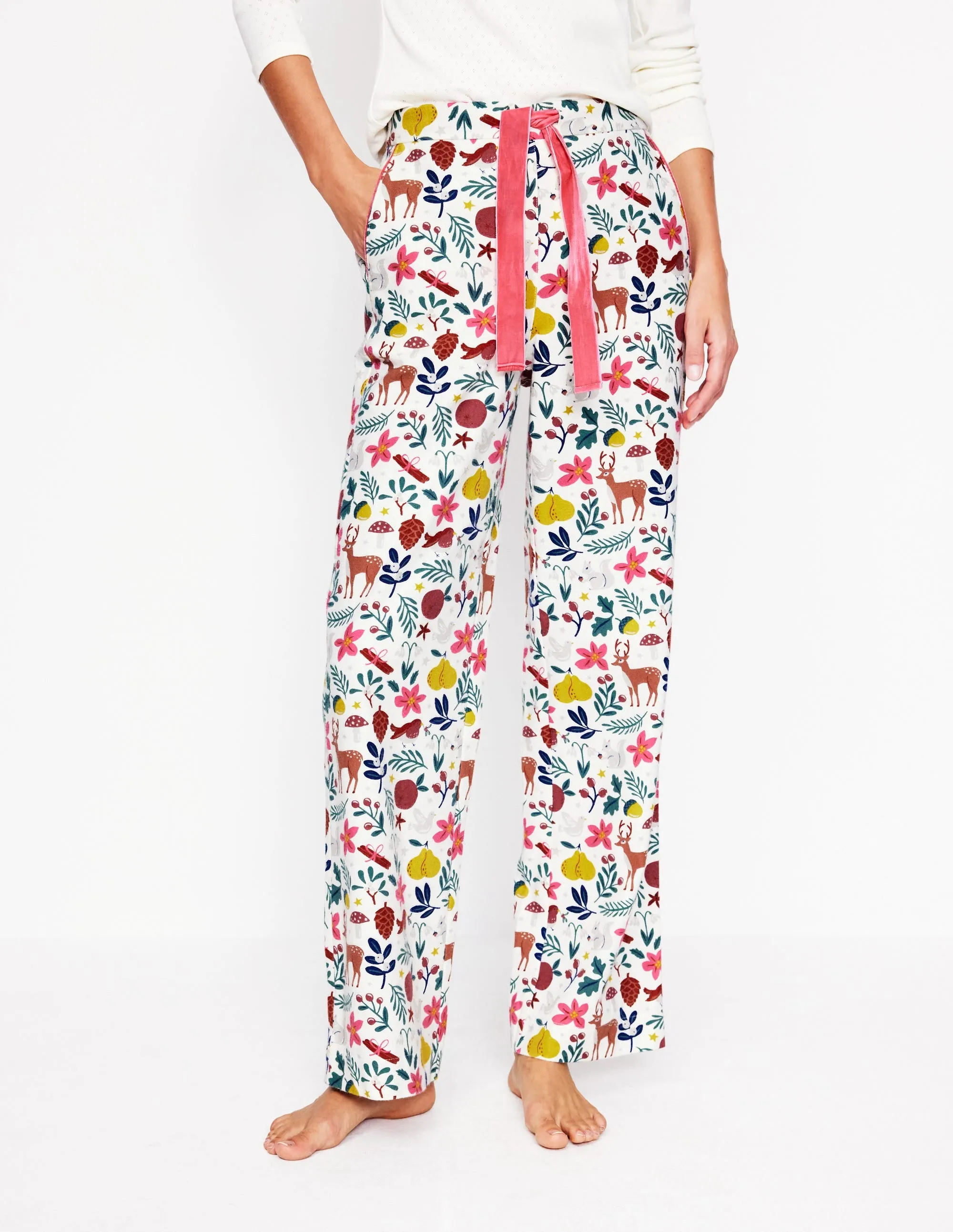 Brushed Cotton Pyjama Trouser-Woodland, Multi