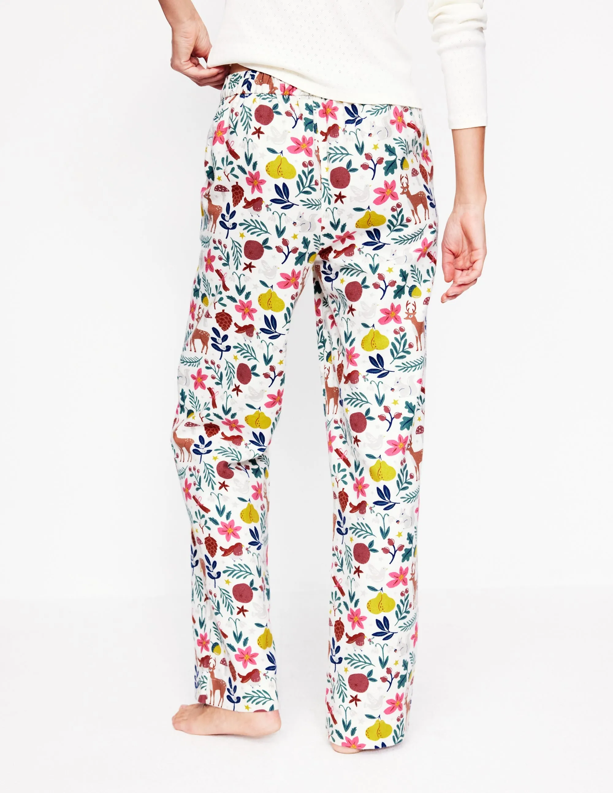 Brushed Cotton Pyjama Trouser-Woodland, Multi
