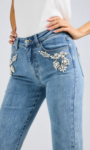 Carolyn Crystal Denim Jeans
