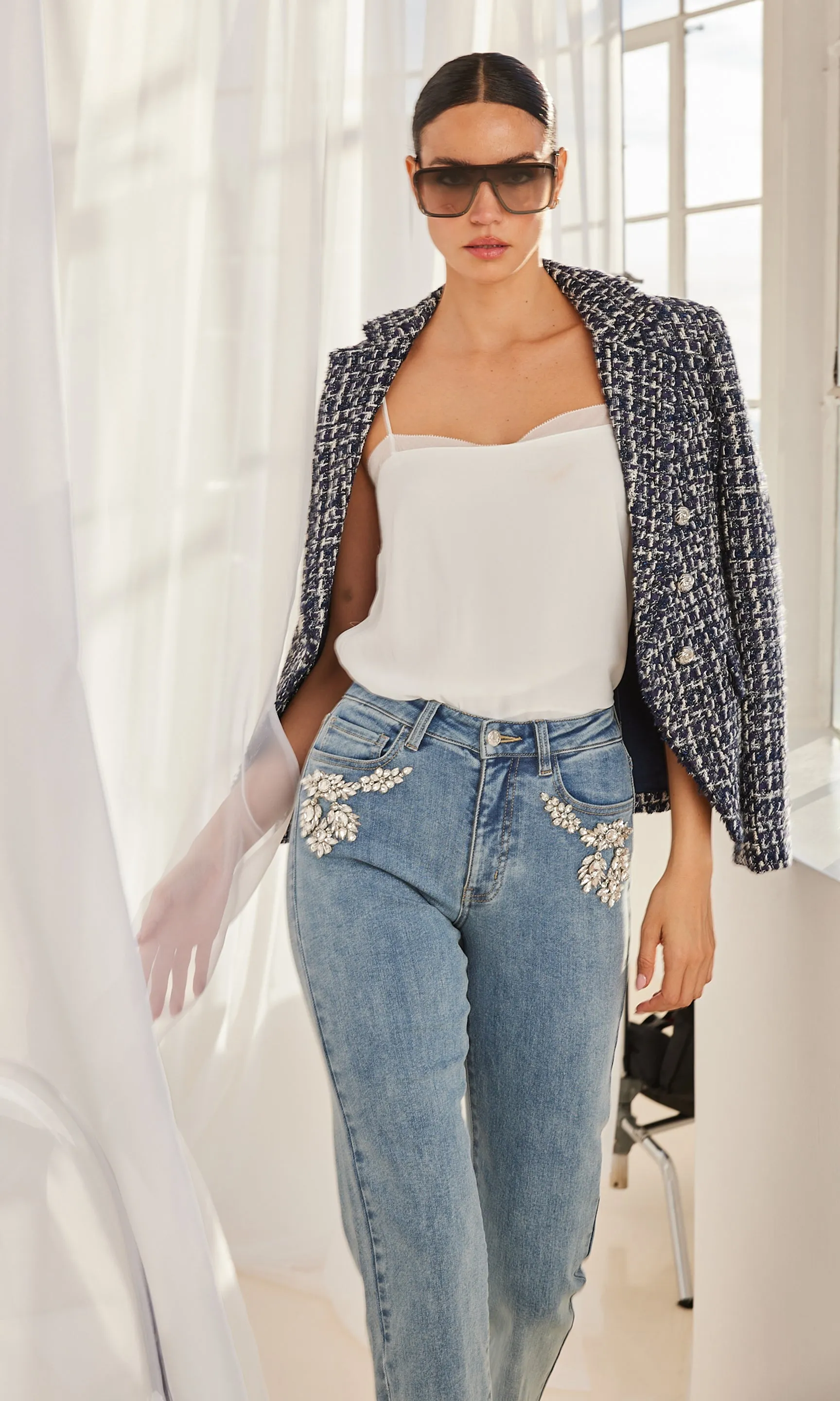 Carolyn Crystal Denim Jeans