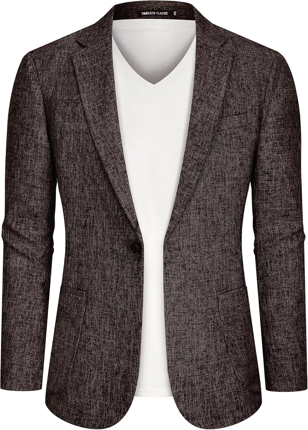 Casual Blazer for Men Linen Blazer Jacket Slim Fit Suit Jackets for Men Casual Blazer Sport Coat Linen Suits