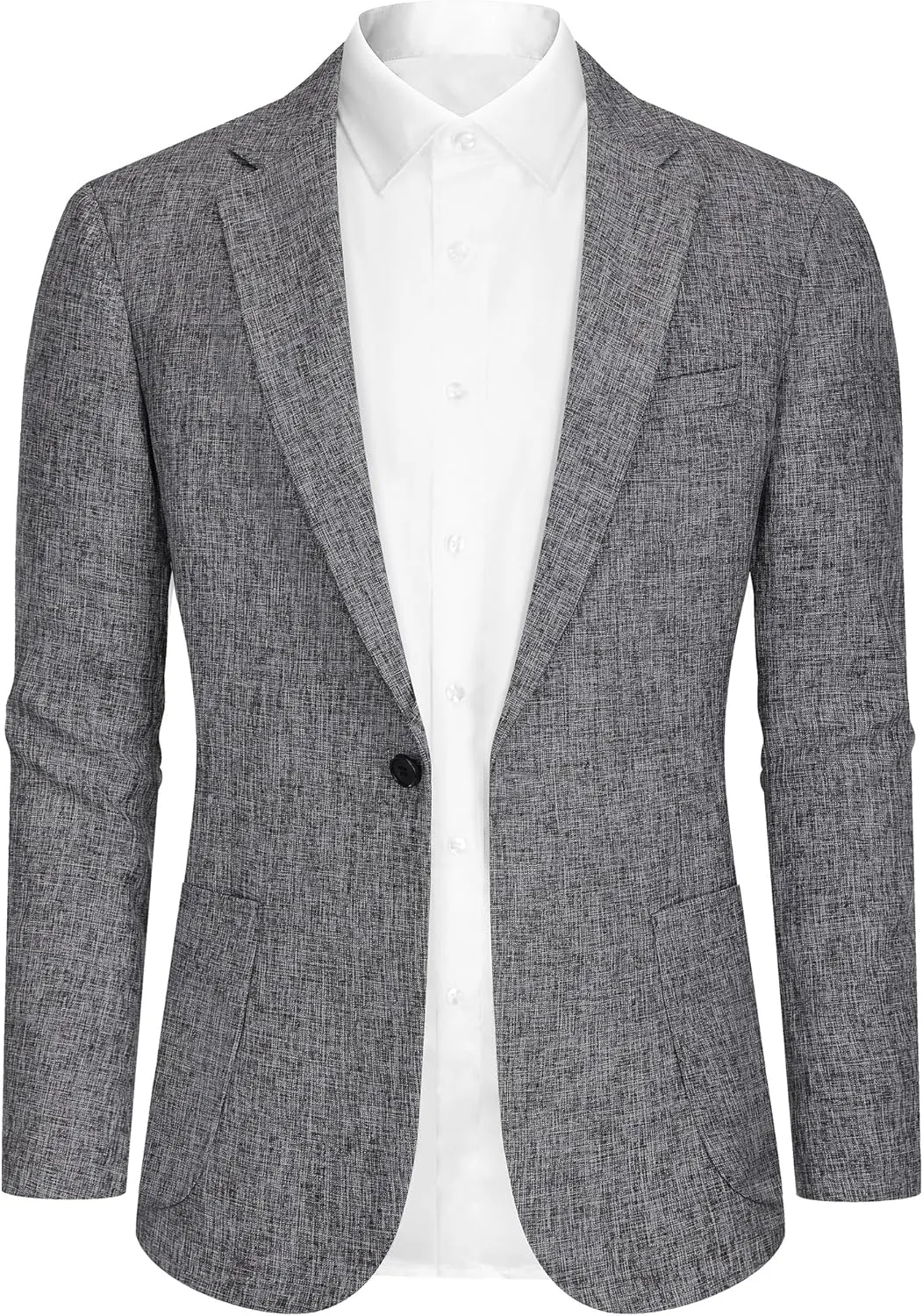 Casual Blazer for Men Linen Blazer Jacket Slim Fit Suit Jackets for Men Casual Blazer Sport Coat Linen Suits