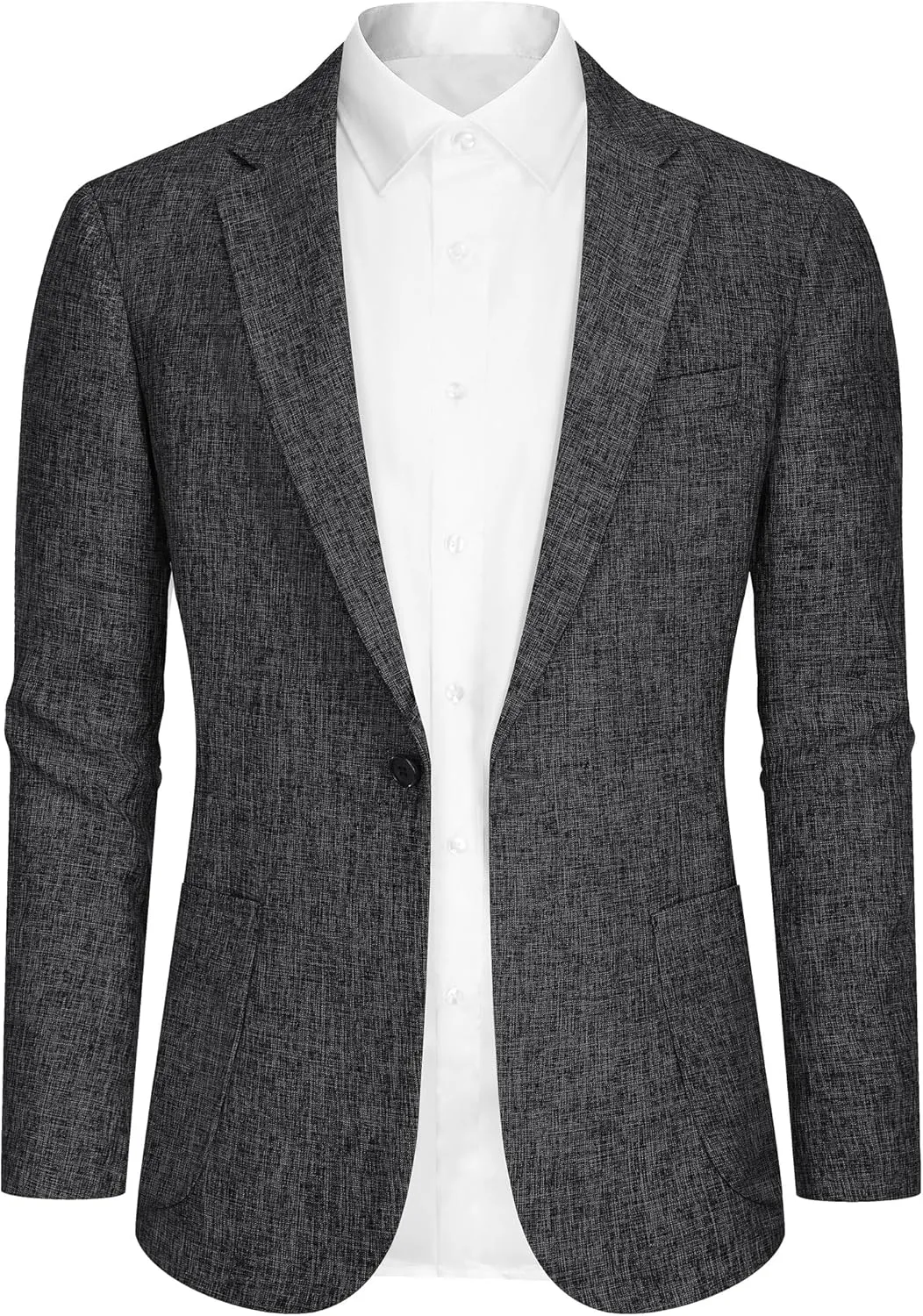 Casual Blazer for Men Linen Blazer Jacket Slim Fit Suit Jackets for Men Casual Blazer Sport Coat Linen Suits