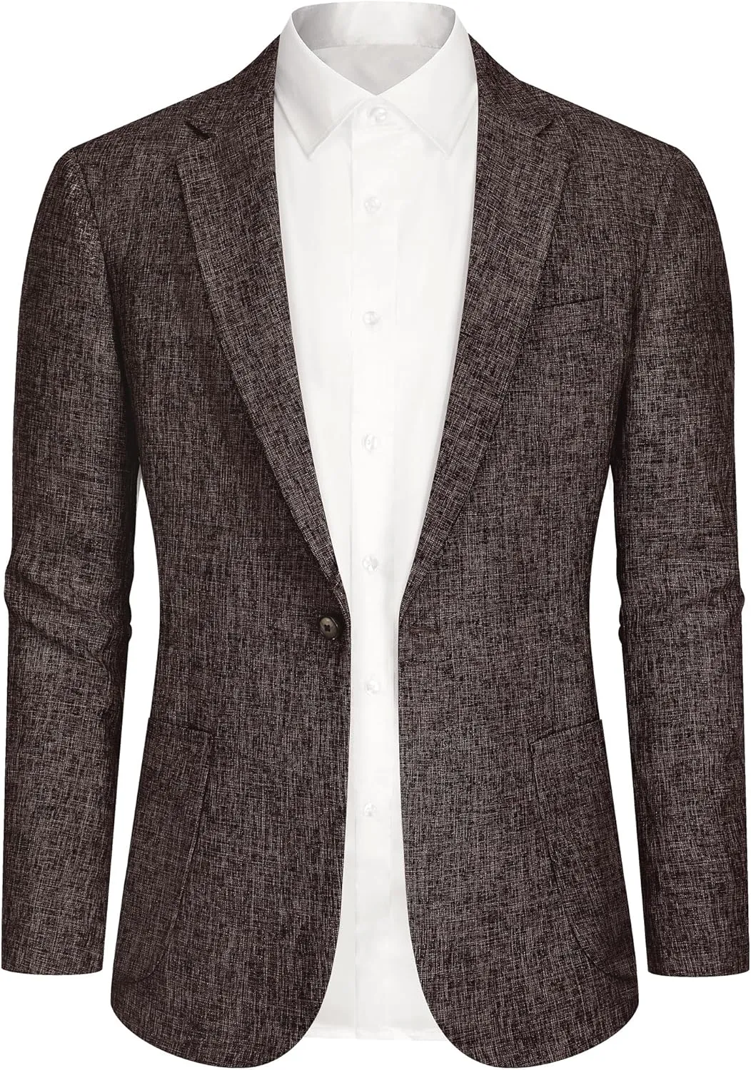 Casual Blazer for Men Linen Blazer Jacket Slim Fit Suit Jackets for Men Casual Blazer Sport Coat Linen Suits