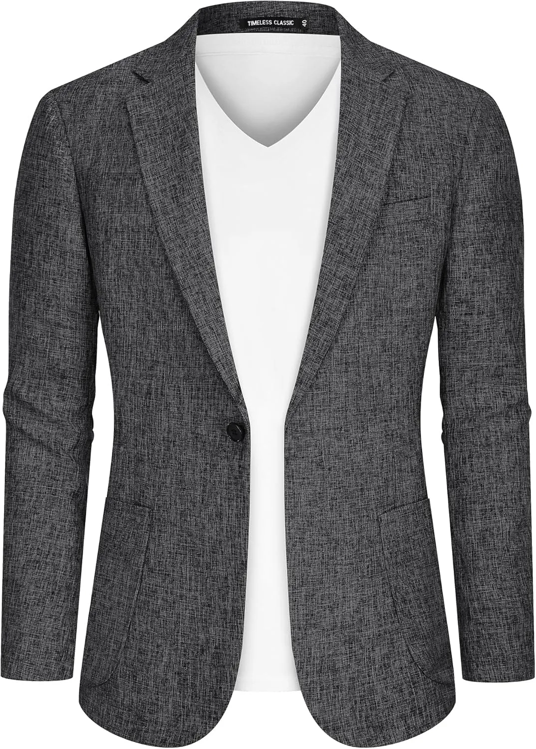 Casual Blazer for Men Linen Blazer Jacket Slim Fit Suit Jackets for Men Casual Blazer Sport Coat Linen Suits