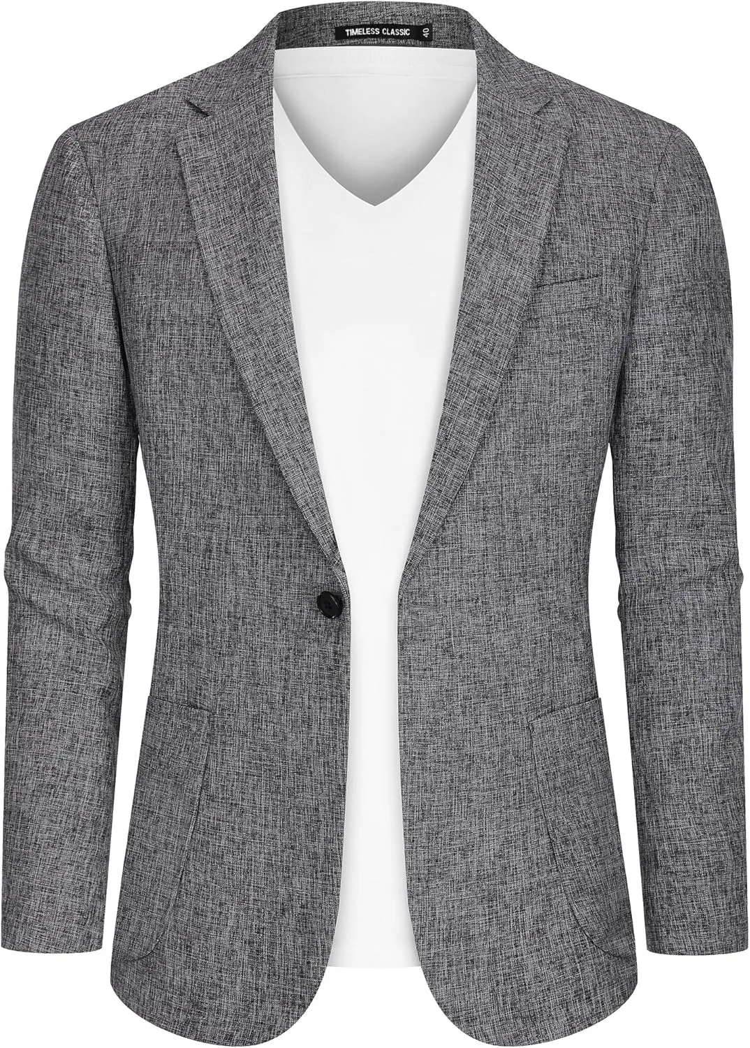 Casual Blazer for Men Linen Blazer Jacket Slim Fit Suit Jackets for Men Casual Blazer Sport Coat Linen Suits