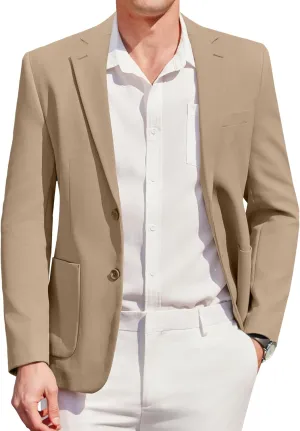 COOFANDY Mens Casual Blazer Sport Coat Two Buttons Lightweight Knit Suit Jackets