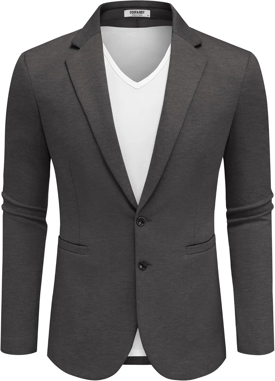 COOFANDY Men's Casual Knit Blazer Two Button Lightweight Sport Coats Suit Jacket