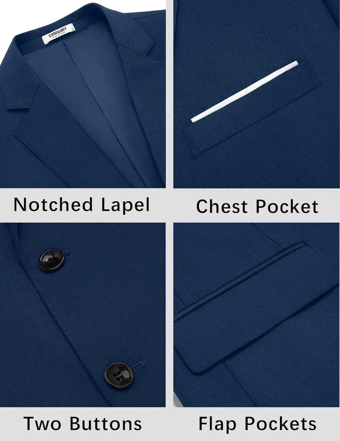 COOFANDY Mens Causal Blazer Two Button Suit Jackets Lightweight Slim Fit Sports Coats