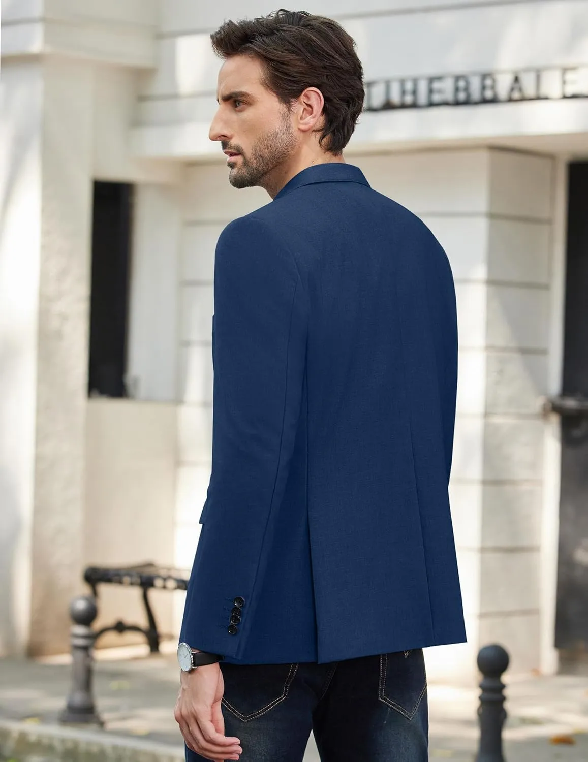 COOFANDY Mens Causal Blazer Two Button Suit Jackets Lightweight Slim Fit Sports Coats
