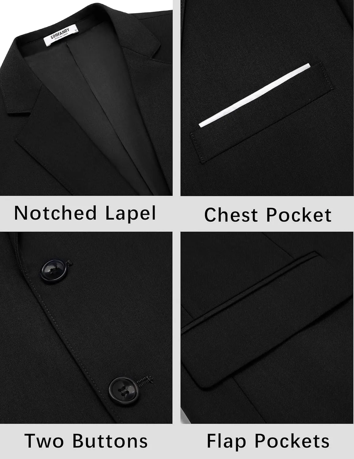COOFANDY Mens Causal Blazer Two Button Suit Jackets Lightweight Slim Fit Sports Coats