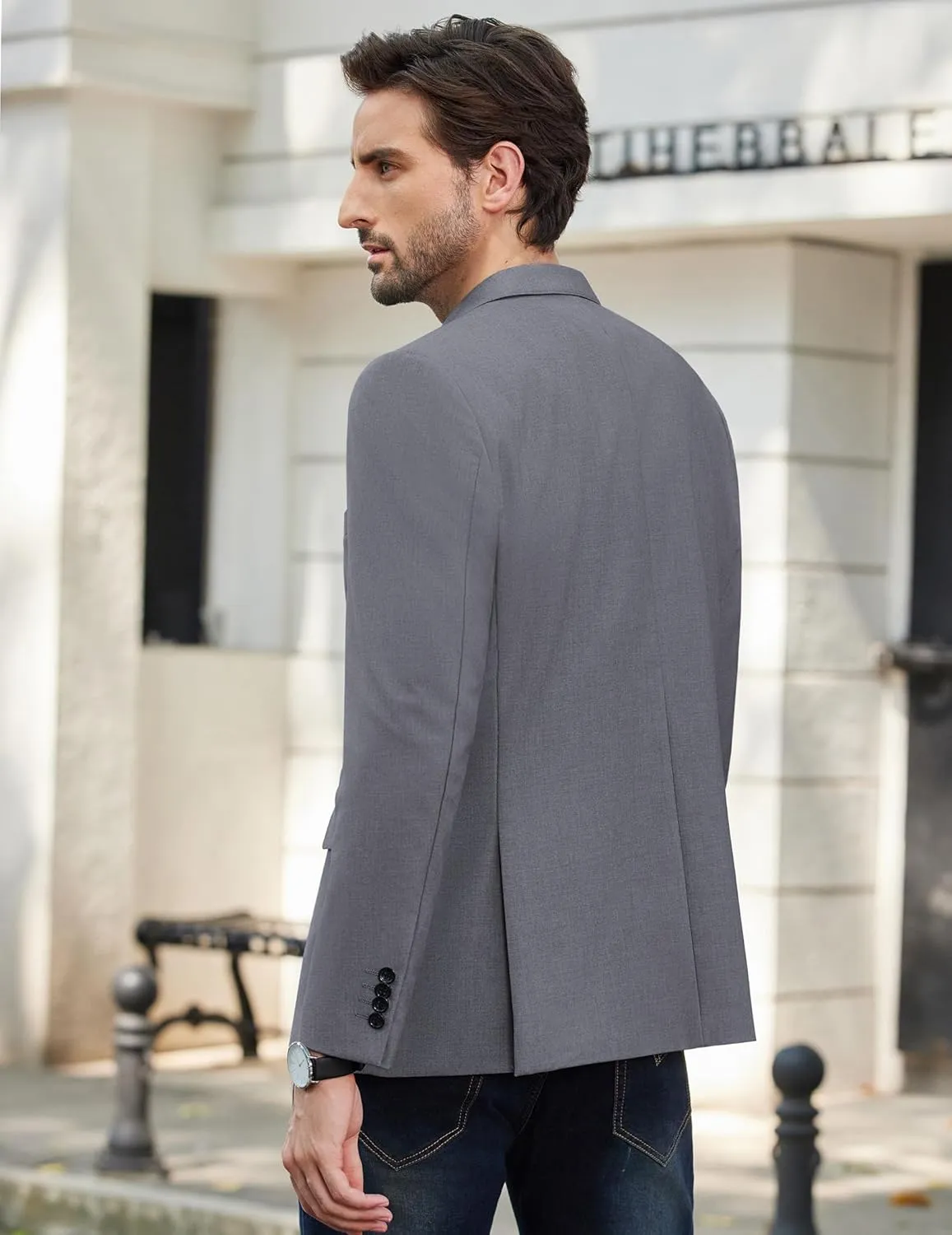 COOFANDY Mens Causal Blazer Two Button Suit Jackets Lightweight Slim Fit Sports Coats