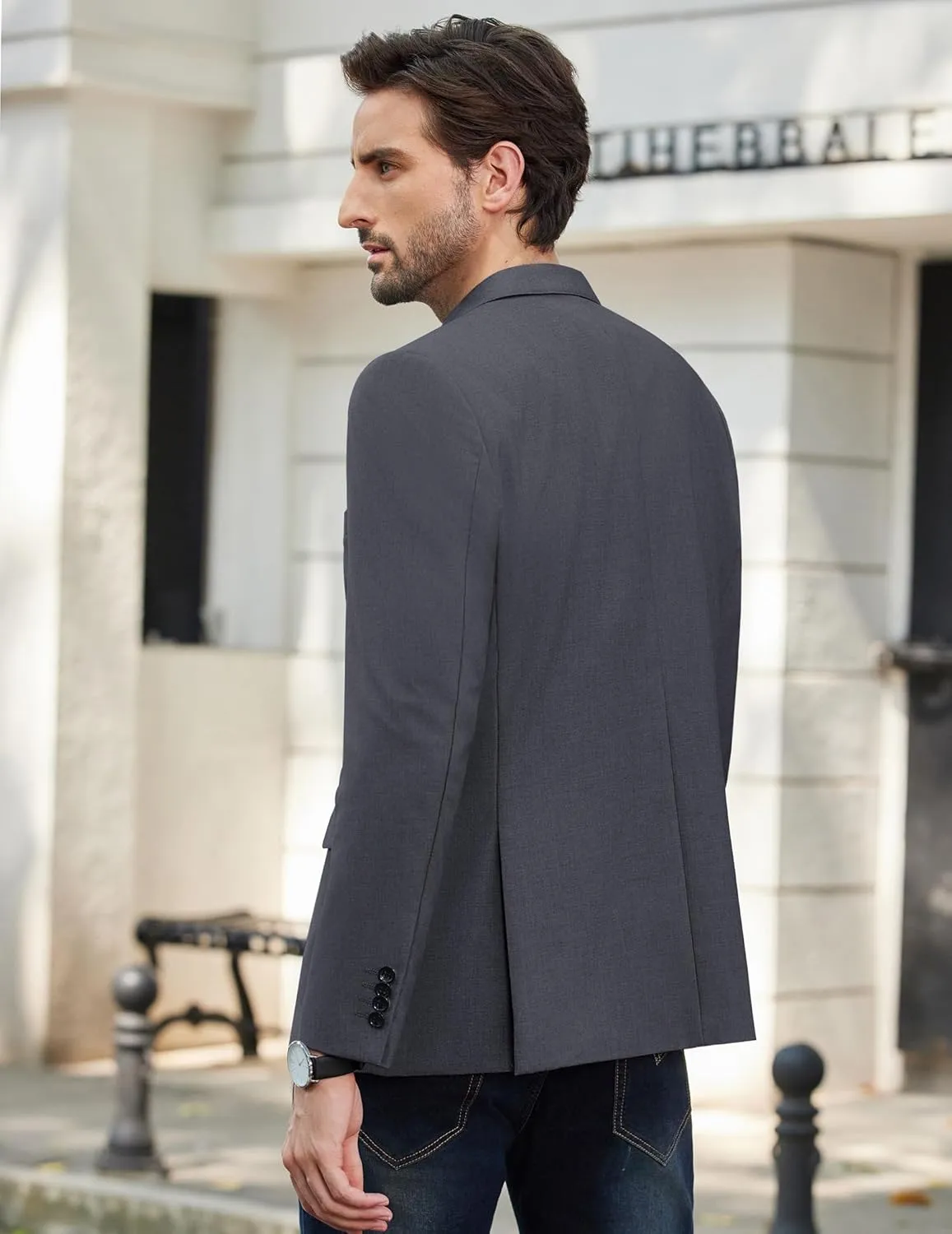 COOFANDY Mens Causal Blazer Two Button Suit Jackets Lightweight Slim Fit Sports Coats