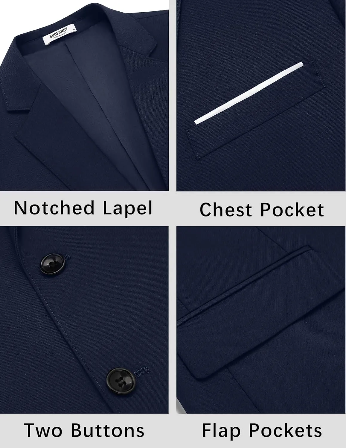 COOFANDY Mens Causal Blazer Two Button Suit Jackets Lightweight Slim Fit Sports Coats
