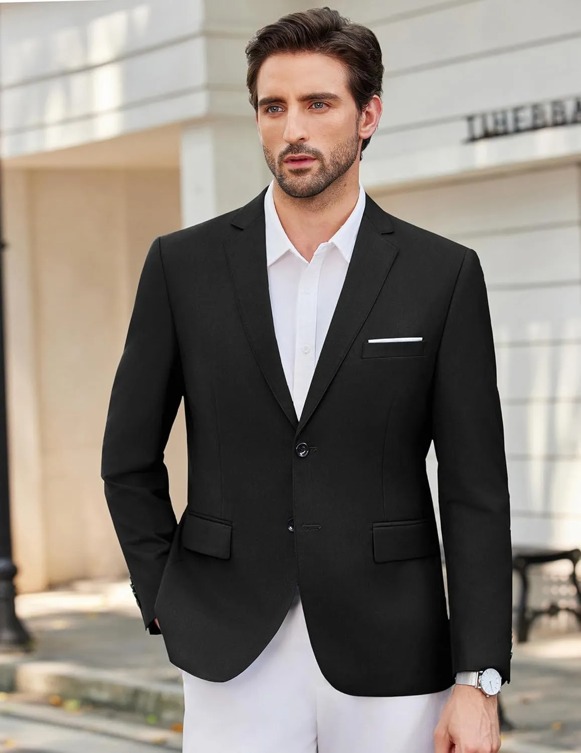 COOFANDY Mens Causal Blazer Two Button Suit Jackets Lightweight Slim Fit Sports Coats