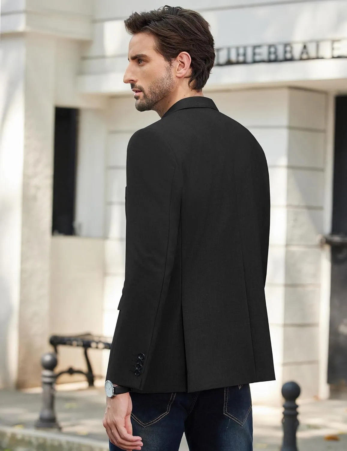 COOFANDY Mens Causal Blazer Two Button Suit Jackets Lightweight Slim Fit Sports Coats