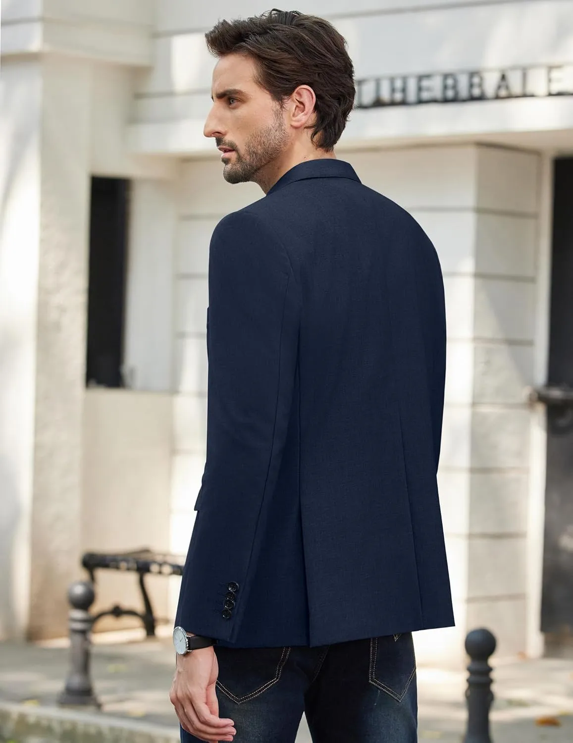 COOFANDY Mens Causal Blazer Two Button Suit Jackets Lightweight Slim Fit Sports Coats