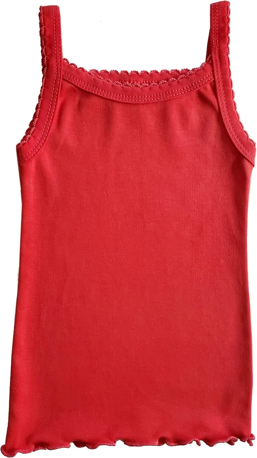 Girls Tank Top Camisoles, Pack of 8, White and Floral Print, Sleeveless Cotton Undershirts