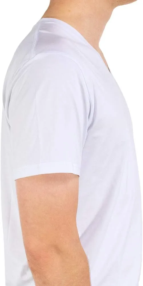 GOLBERG G Mens 3 Pack Short Sleeve V-Neck or Crew Neck Basic Undershirts - Ultra Soft Comfort - Black or White