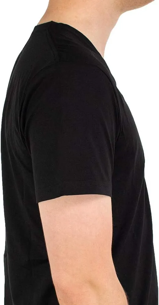 GOLBERG G Mens 3 Pack Short Sleeve V-Neck or Crew Neck Basic Undershirts - Ultra Soft Comfort - Black or White