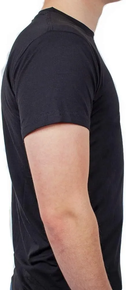 GOLBERG G Mens 3 Pack Short Sleeve V-Neck or Crew Neck Basic Undershirts - Ultra Soft Comfort - Black or White
