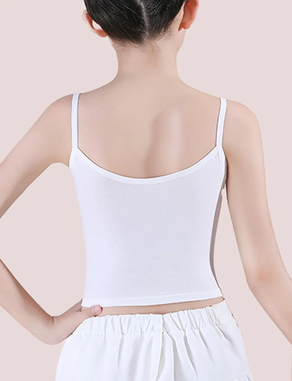 Happy Cherry Training Bras for Girls with Lightly Pads Teen Cotton Camisoles Undershirts Kids Crop Tank Tops Size 7-12 Years