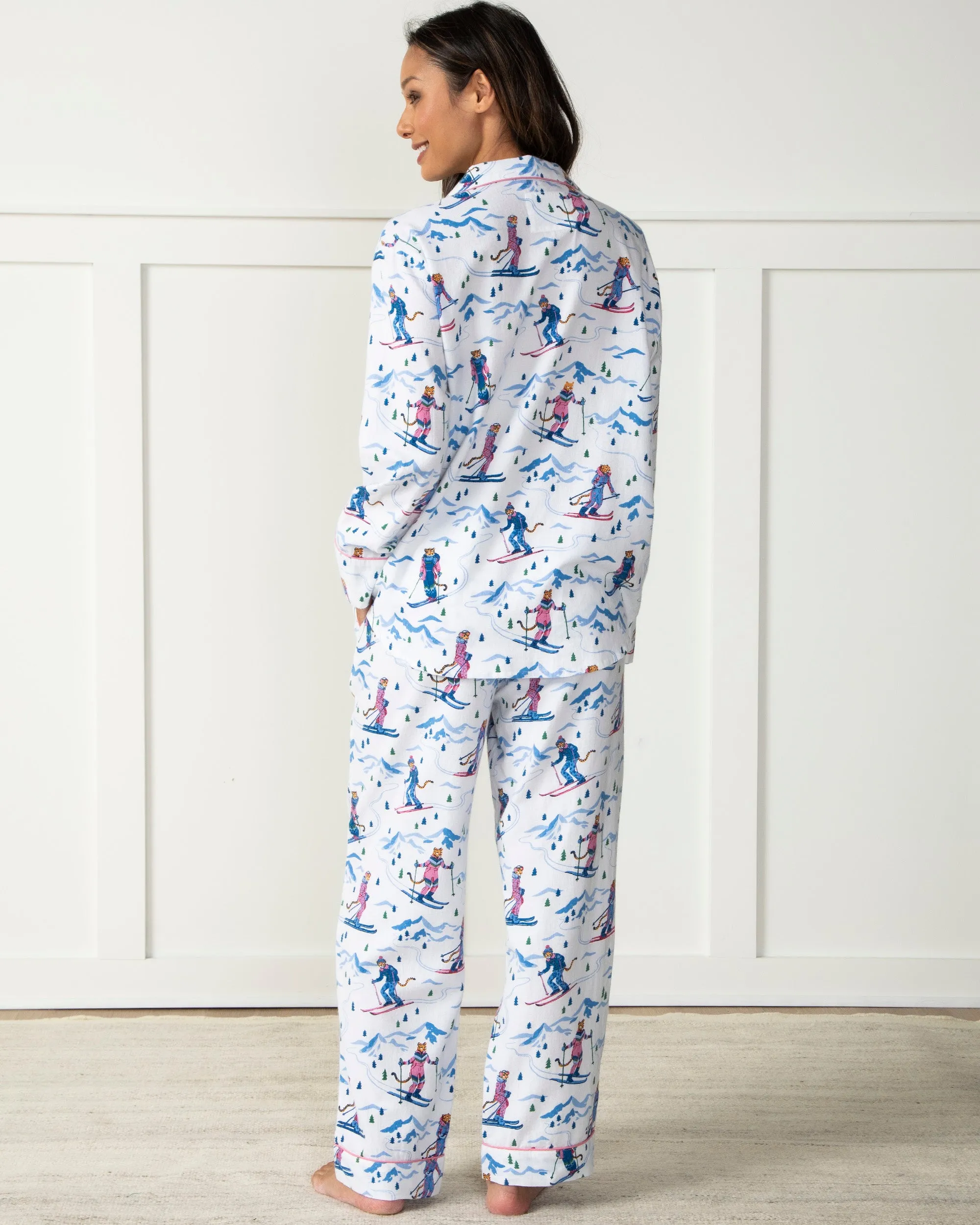 Hit the Slopes - Lightweight Flannel Long Sleep Set - Icicle