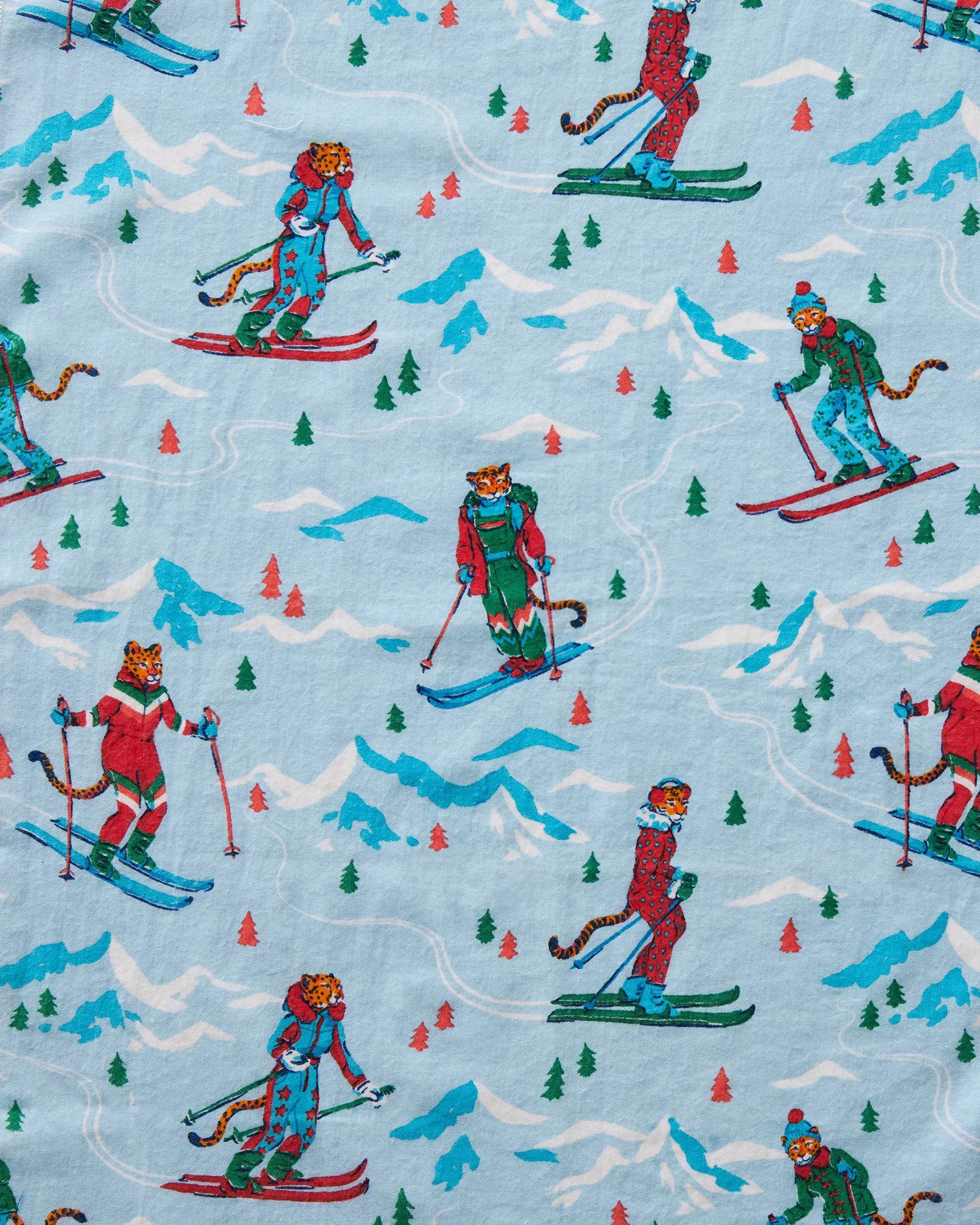 Hit the Slopes - Men's Lightweight Flannel PJ Pants - Frosted Lake