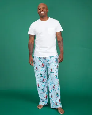 Hit the Slopes - Men's Lightweight Flannel PJ Pants - Frosted Lake