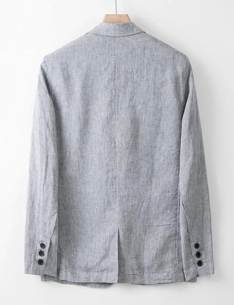 IDEALSANXUN Mens Linen Blazer Casual One Button Lightweight Suit Jackets Sports Coat