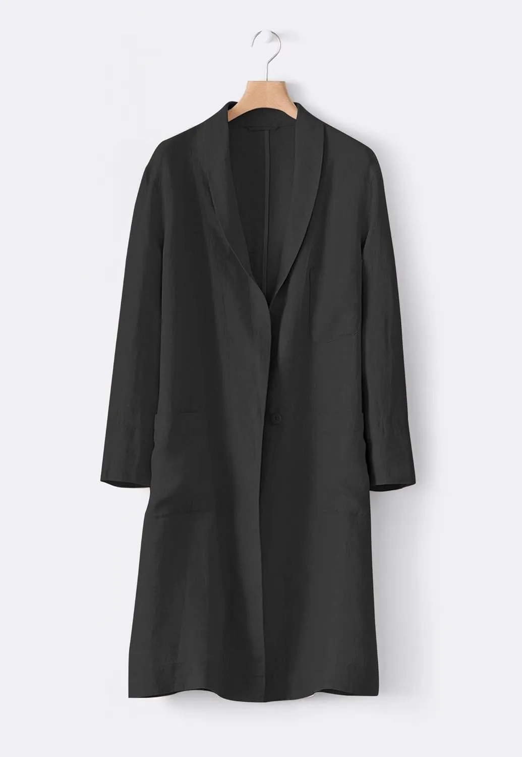 IDEALSANXUN Womens Long Cotton Linen Blazer Casual Lightweight Spring Jackets