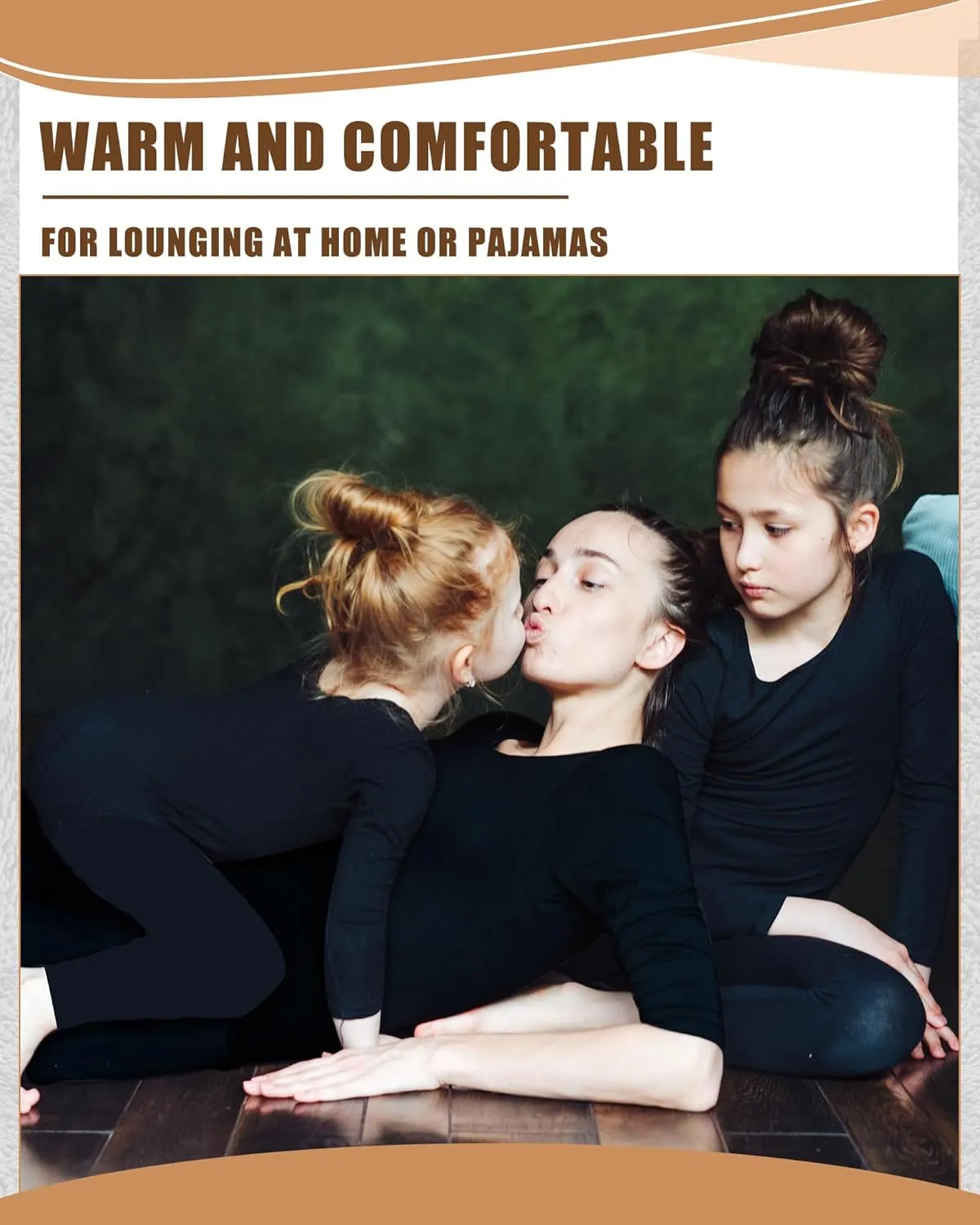 Jecery 8 Pcs Thermal Long Sleeve Shirts for Women Thermal Top Set Crew Neck Shirts Base Layer Women Long Underwear