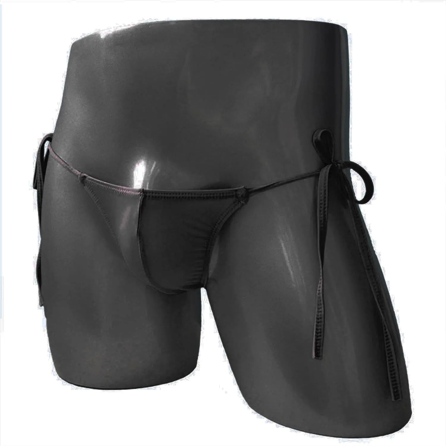 JEsilunmaMY Mens Side Tie Bikini Briefs Low Rise Ice Silk Bulge Sissy G-String Thongs Strappy Breathable Underwear Panties